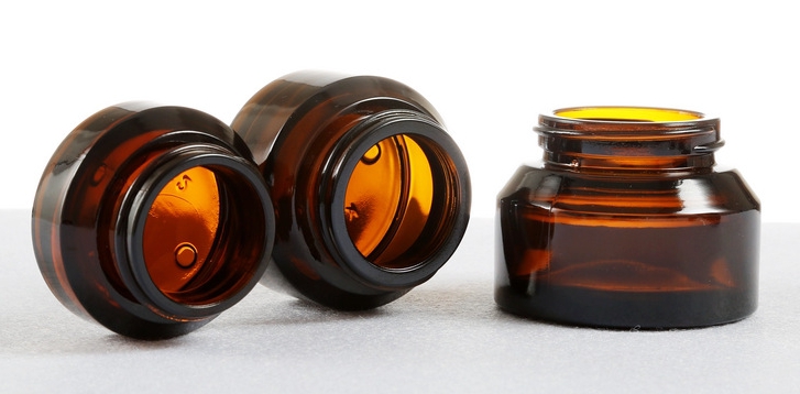 50g Skin Care Packaging Glass Cream Jar with Aluminum Cap