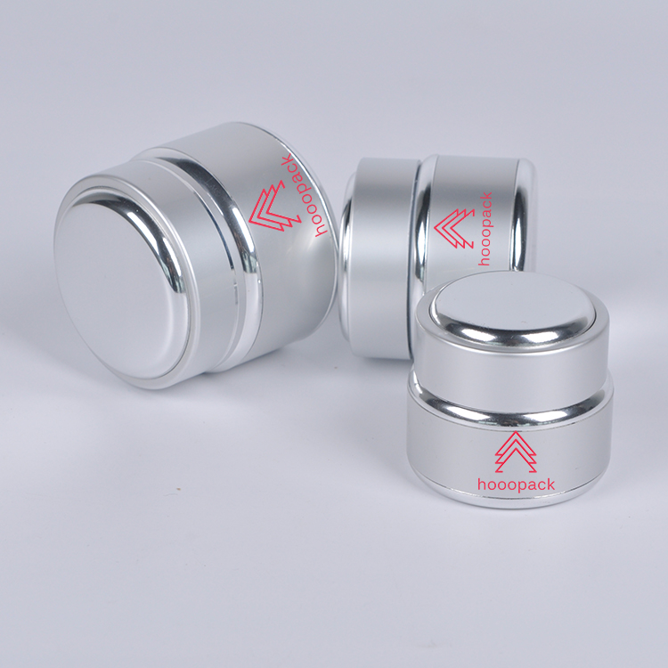 50g Stocks Silver Aluminum Porcelain Glass Cosmetic Hair Cream Containers Jars