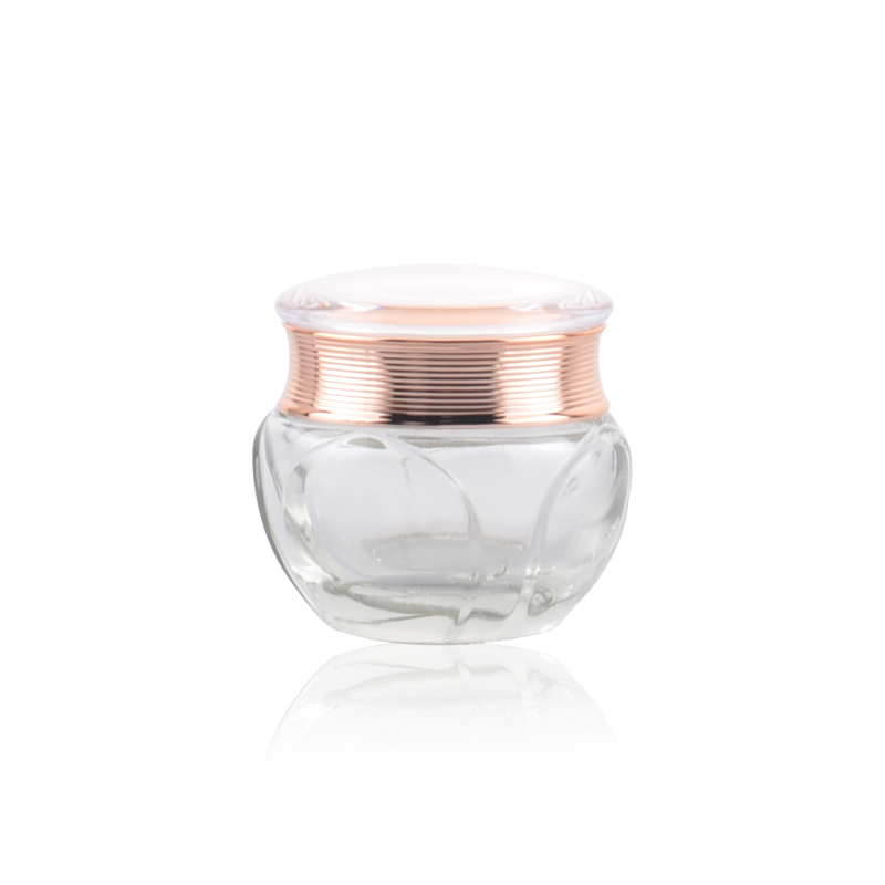 50g Trendy wholesale new black luxury packaging cosmetic glass bottle jar set
