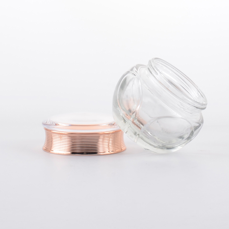 50g Trendy wholesale new black luxury packaging cosmetic glass bottle jar set