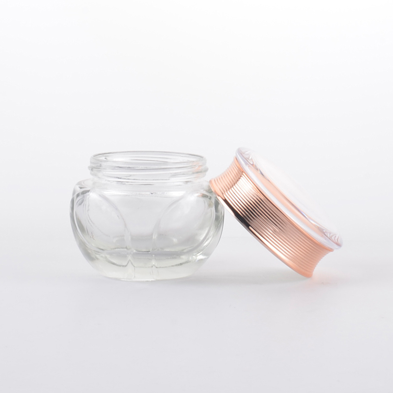 50g Trendy wholesale new black luxury packaging cosmetic glass bottle jar set