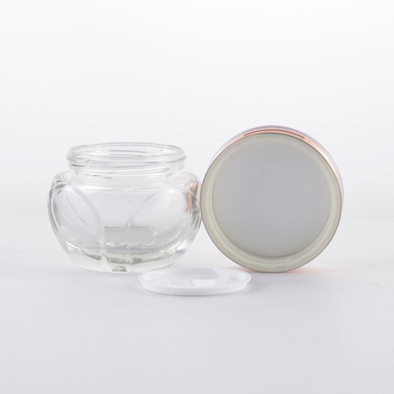 50g Trendy wholesale new black luxury packaging cosmetic glass bottle jar set