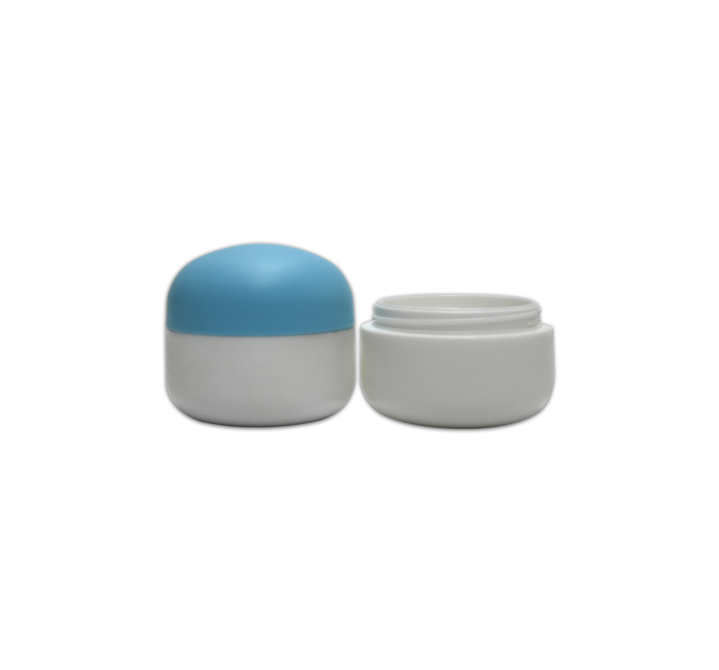 50g White Color Round Thicken PET Plastic Cosmetic Packaging Body Scrub Facial Cream Plastic Jar