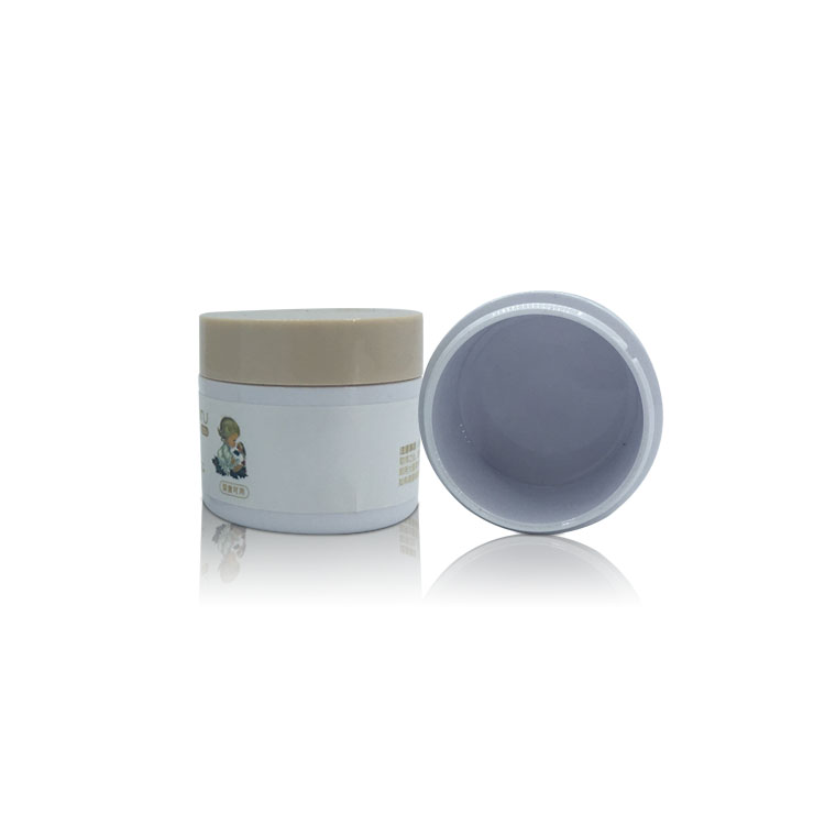 50g White PET Cosmetic Skincare Packaging Plastic Jar with Label
