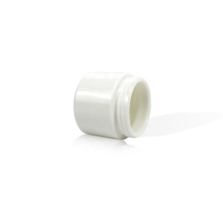 50g White Porcelain Glass Face Cream Jar with White Screw Cap Plastic Eye Cream