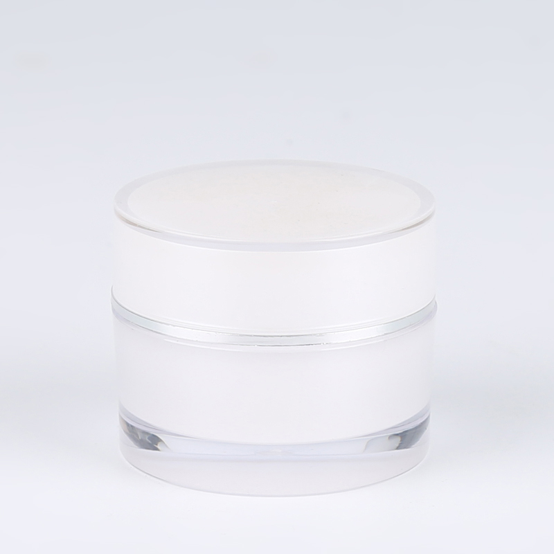 50g White luxury round empty acrylic cosmetic jar
