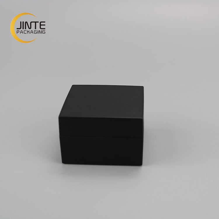 50g Wholesale  Matte black Square shape  plastic empty cosmetic acrylic jar for loose  powder