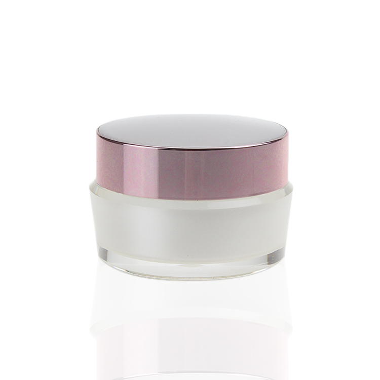 50g acrylic skin care cream jar,Pink aluminum cap with cosmetic container cosmetic cream jar