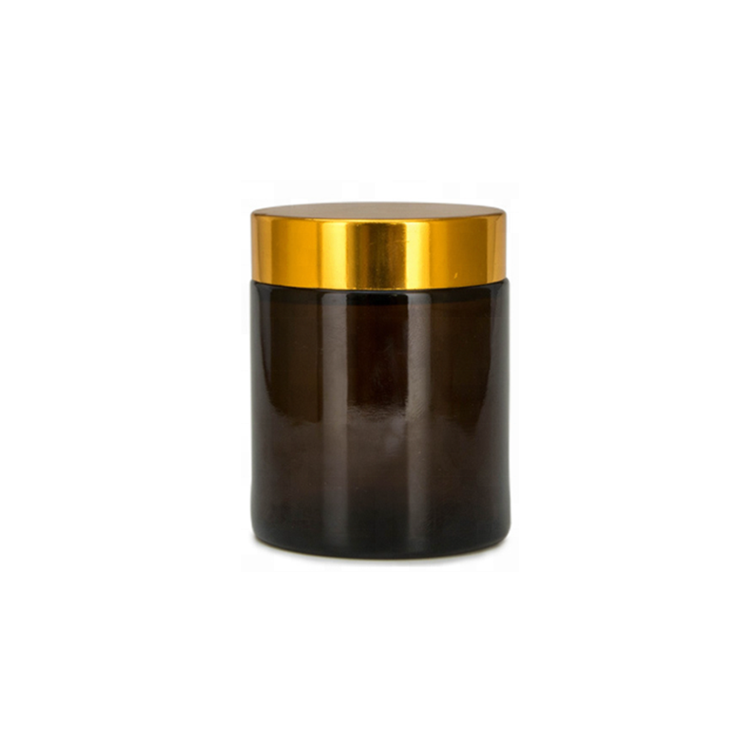 50g amber glass jar with metal lid 20g amber glass jars/30g glass amber cosmetic jars 250g glass cosmetic jars/50ml cream jar
