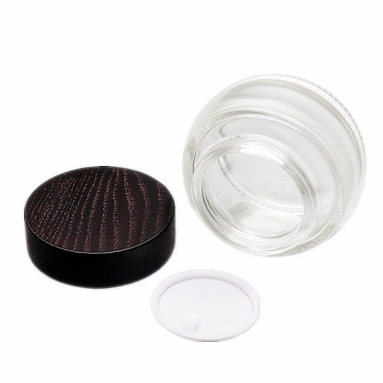 50g black bamboo lid jar with bamboo lid jar