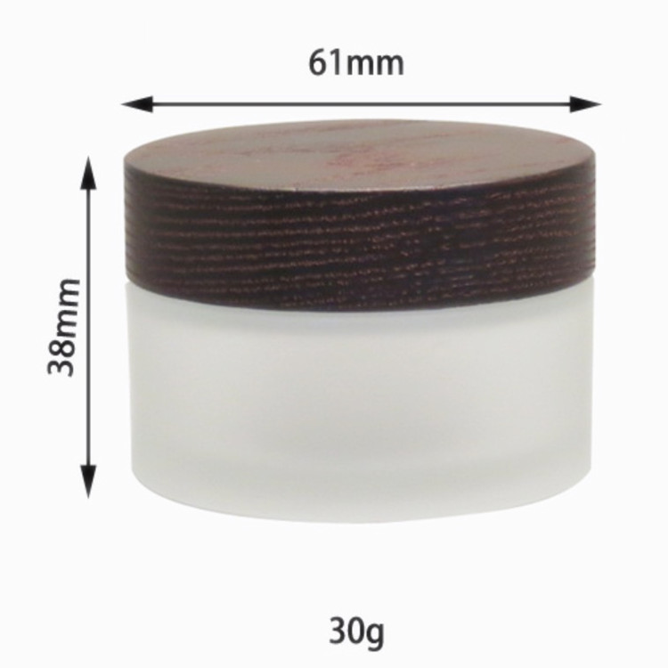 50g black bamboo lid jar with bamboo lid jar