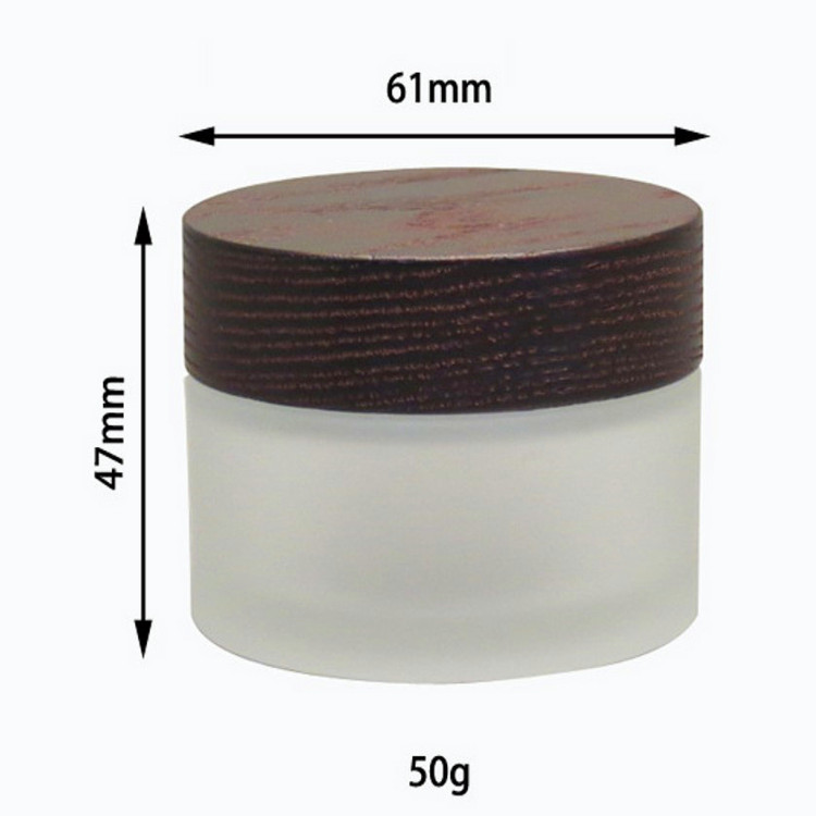 50g black bamboo lid jar with bamboo lid jar