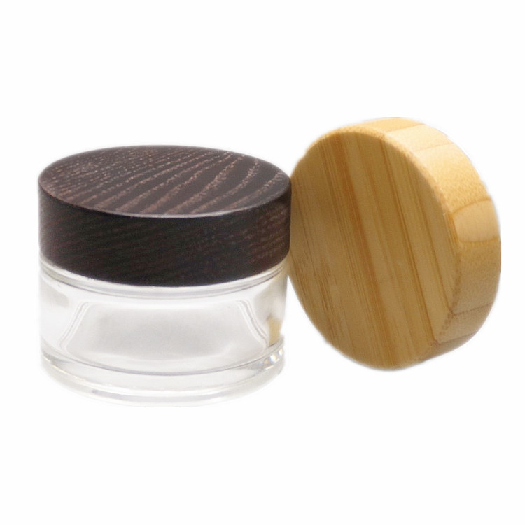 50g black bamboo lid jar with bamboo lid jar
