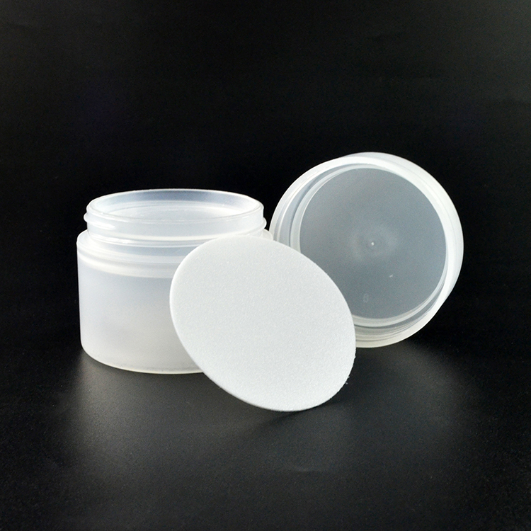 50g black double wall lotion face body cream plastic Cosmetic Jar with Screw Cap