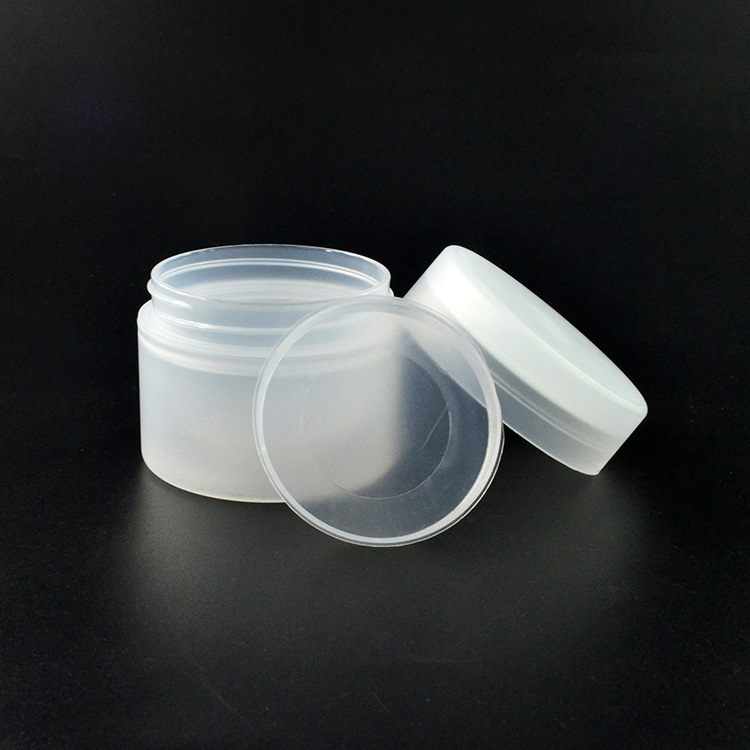 50g black double wall lotion face body cream plastic Cosmetic Jar with Screw Cap