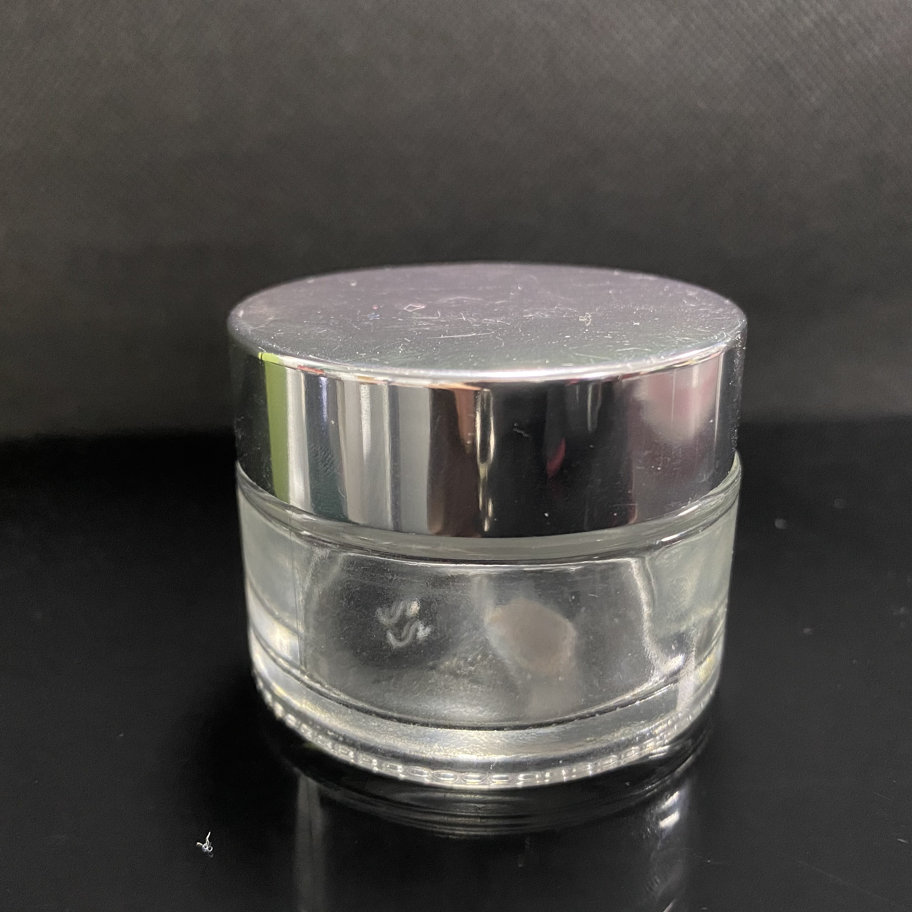 50g clear amber black glass jar cosmetics packaging face cream container glass cream jar with plastic lid