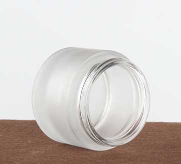 50g clear/amber round fat face serum glass jars with aluminum lids cream jars with bamboo caps