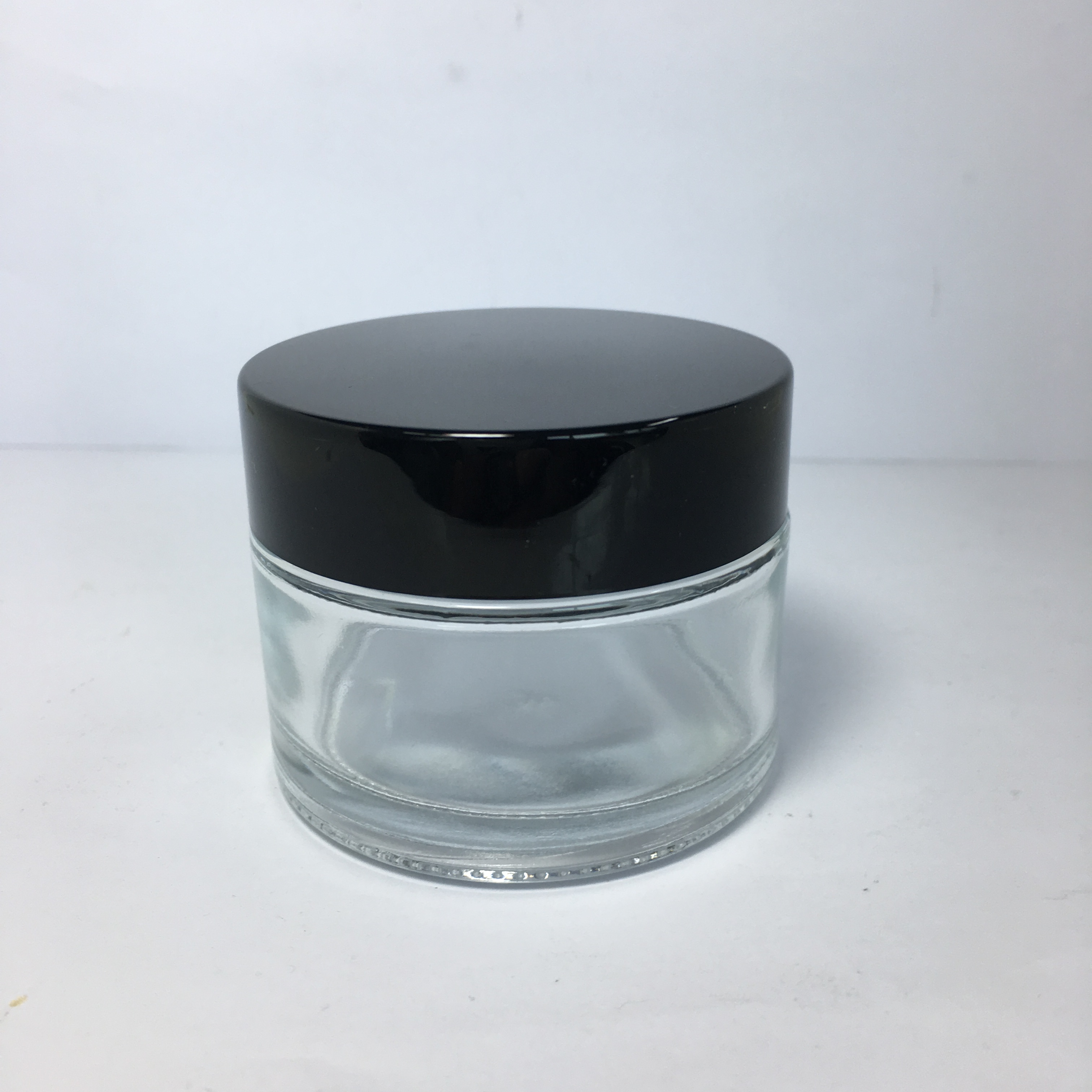 50g clear cosmetic glass jars with aluminum metal cap