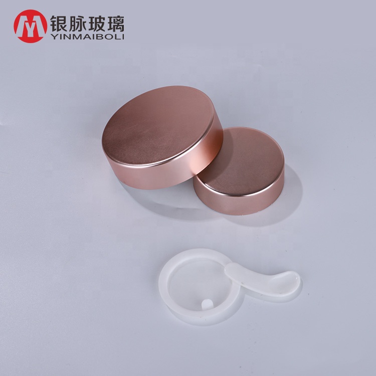 50g clear custom spraying rose gold empty glass face cream container cosmetic jars