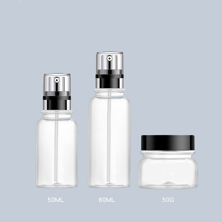 50g clear empty cream plastic jar cosmetic packaging