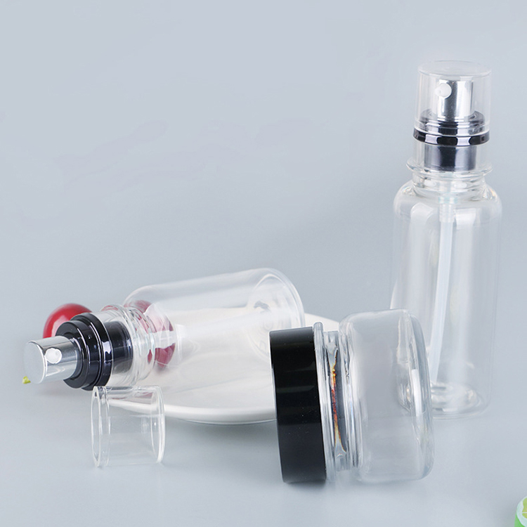 50g clear empty cream plastic jar cosmetic packaging