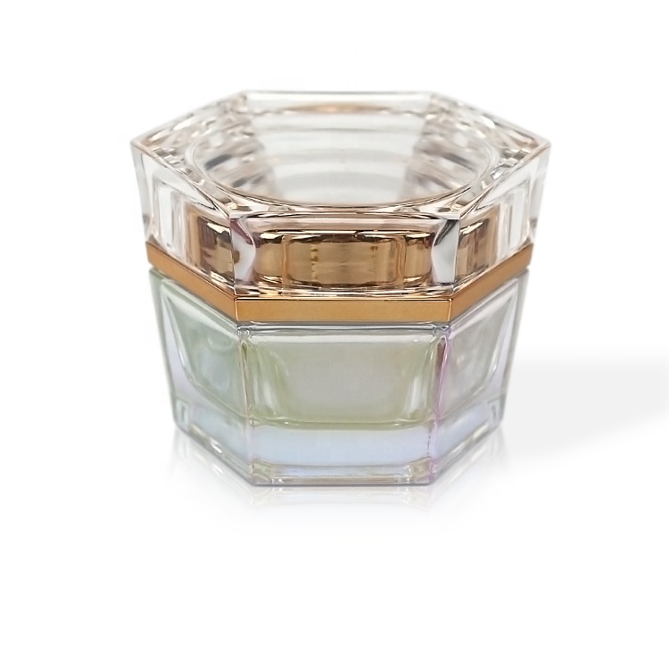 50g clear  face cream jar glass jars and bottles for skincare packaging