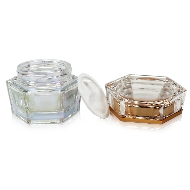 50g clear face cream jar glass jars and bottles for skincare packaging