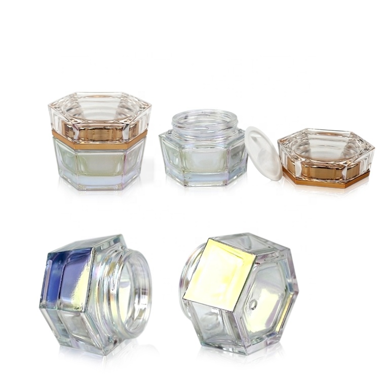 50g clear face cream jar glass jars and bottles for skincare packaging