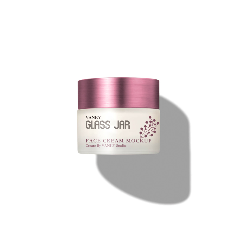 50g clear glass cosmetic packaging jar with ABS lid