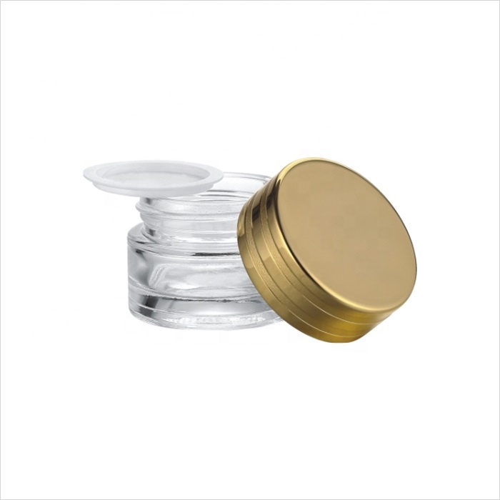 50g cosmetic packaging skin care face and body cream container frosted glass cream jar with 3D printing on cap 100g 200g