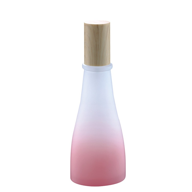 50g cosmetic pink and green glass cream jar with water transfer lid