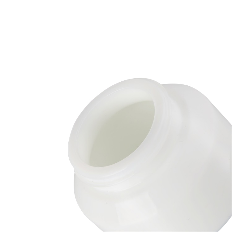 50g cosmetic wholesale frosted white porcelain glass cream jar matte silver lid