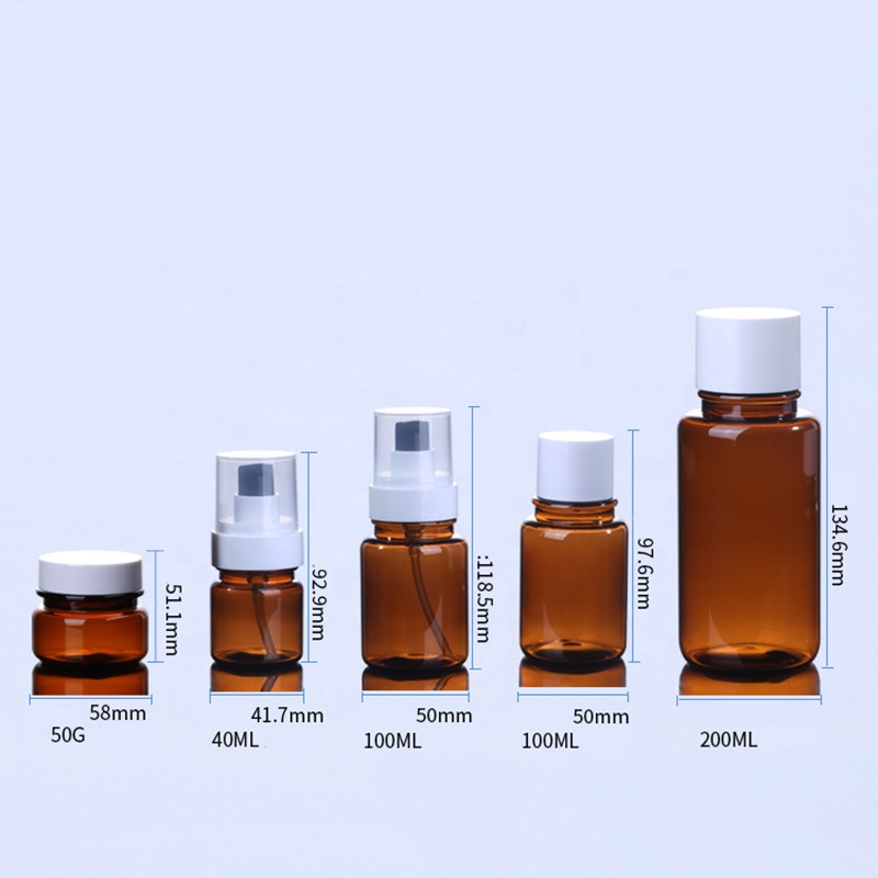 50g custom cream lotion packaging bottles PET empty cosmetic cream jar