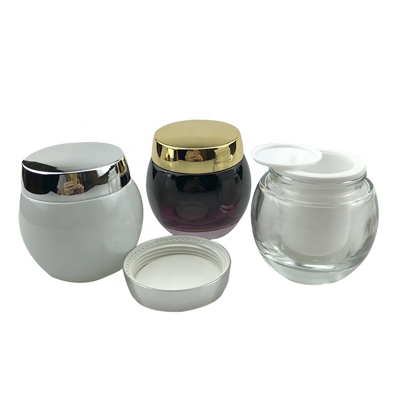 50g custom empty cosmetic cream jar luxury cream glass bottle