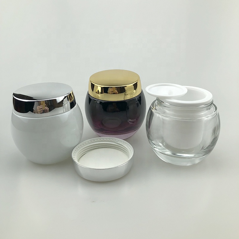 50g custom empty cosmetic cream jar luxury cream glass bottle