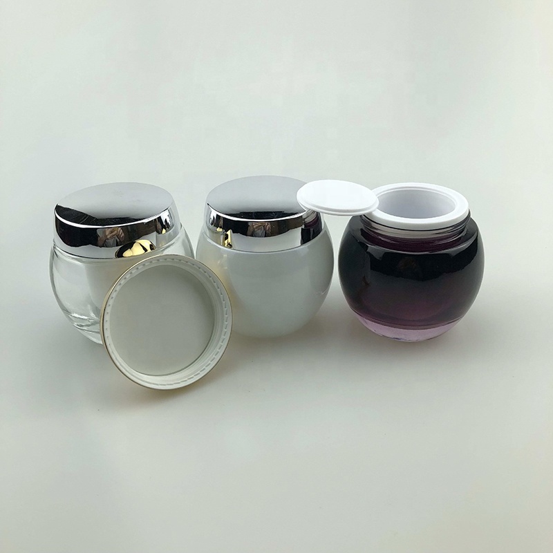50g custom empty cosmetic cream jar luxury cream glass bottle