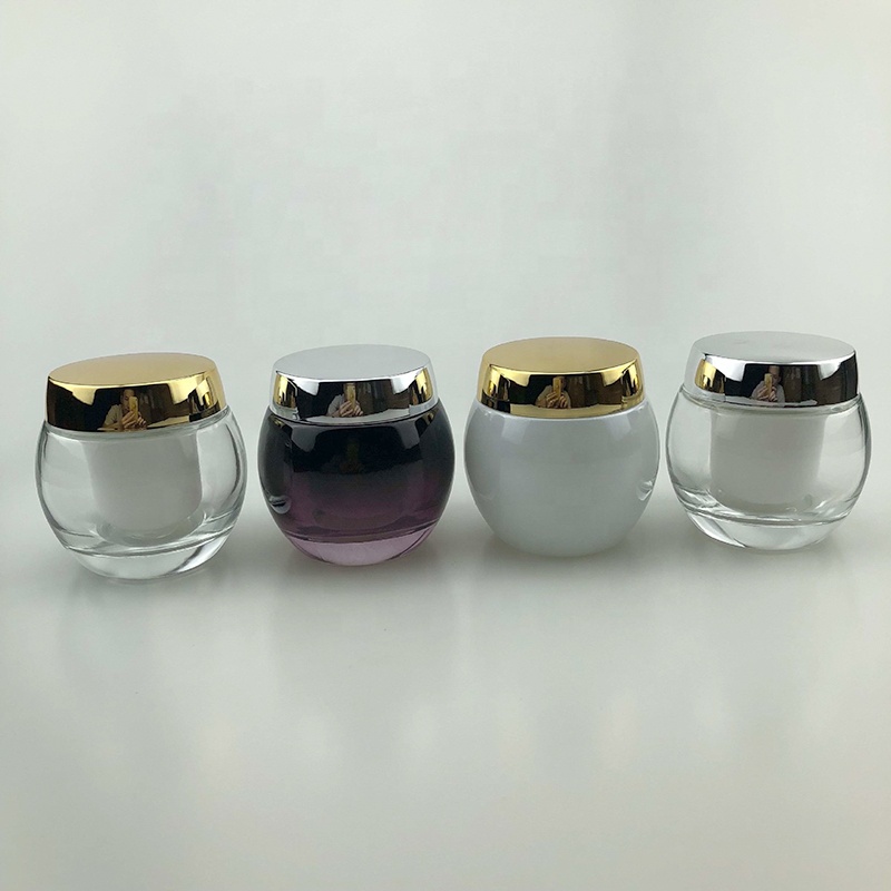50g custom empty cosmetic cream jar luxury cream glass bottle