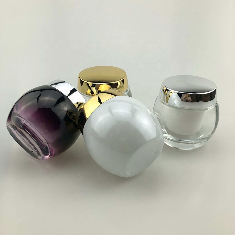 50g custom empty cosmetic cream jar luxury cream glass bottle