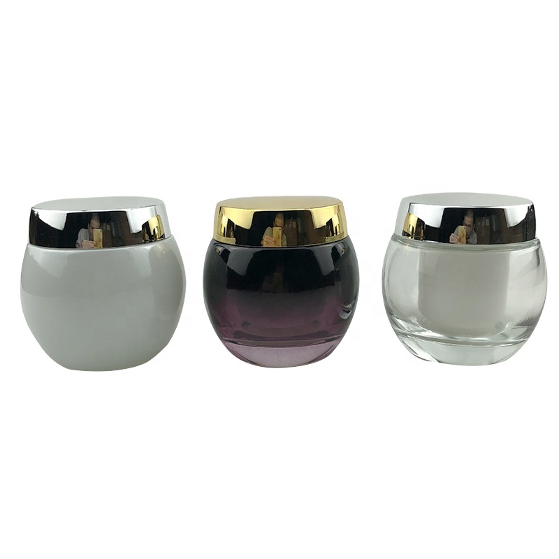 50g custom empty cosmetic cream jar luxury cream glass bottle