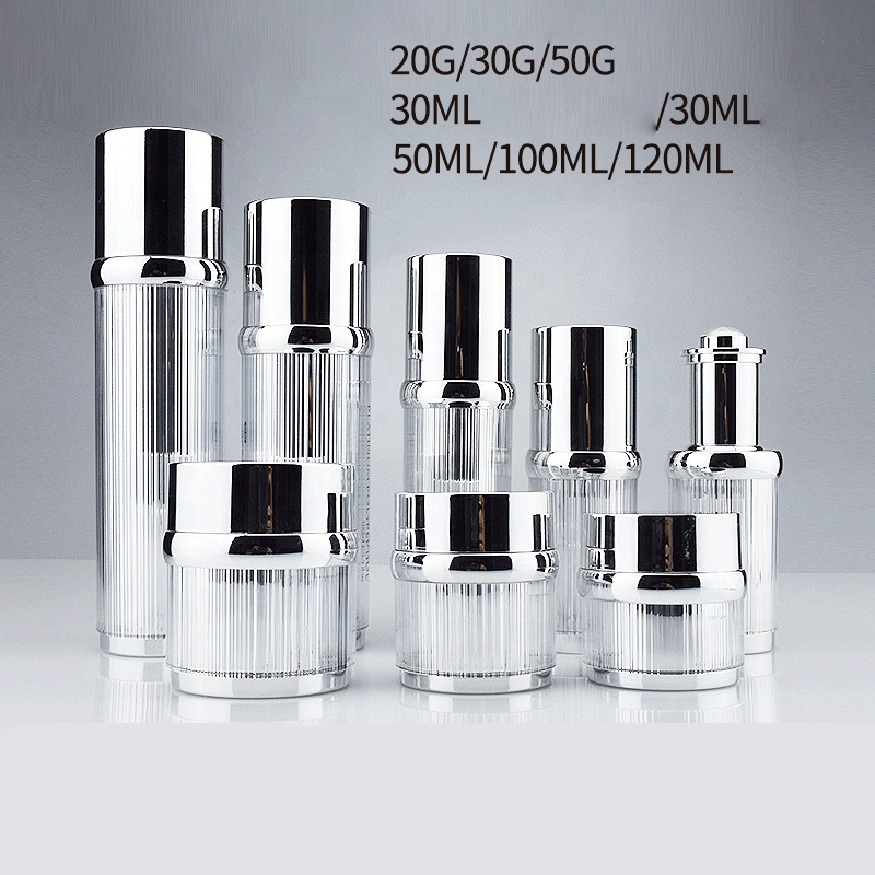 50g custom logo luxury white acrylic makeup lotion bottle container cosmetic cream jar