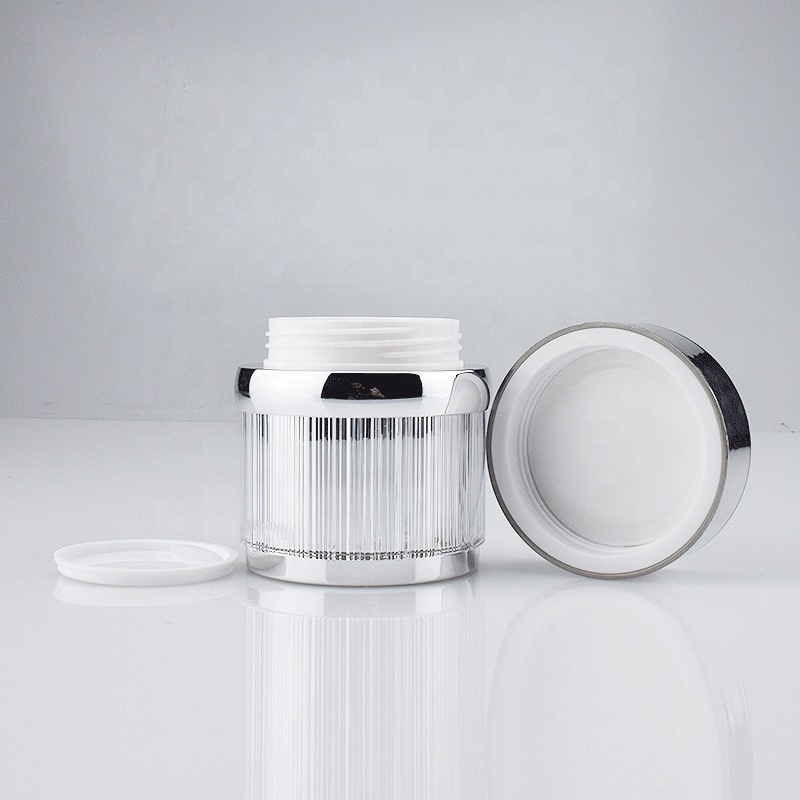 50g custom logo luxury white acrylic makeup lotion bottle container cosmetic cream jar