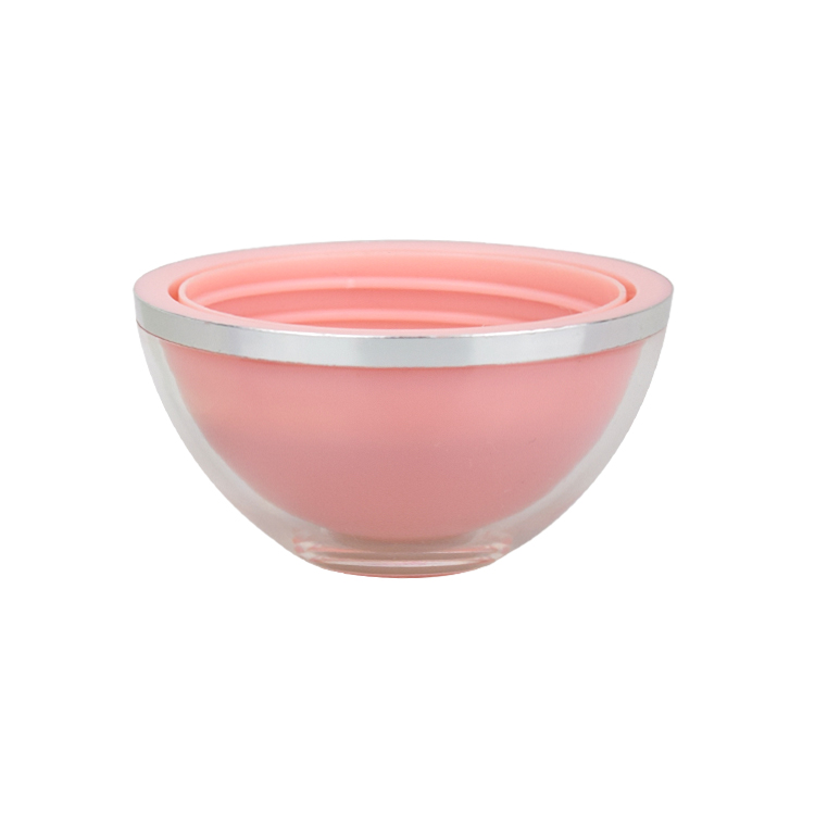 50g egg shape glass cosmetic jar round skin care cream frosted glass jar with acrylic cap