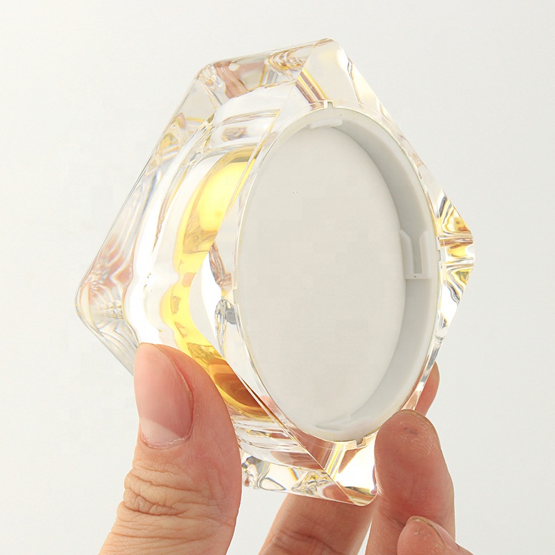 50g empty luxury gold container crystal acrylic cream jars and bottle for cosmetics