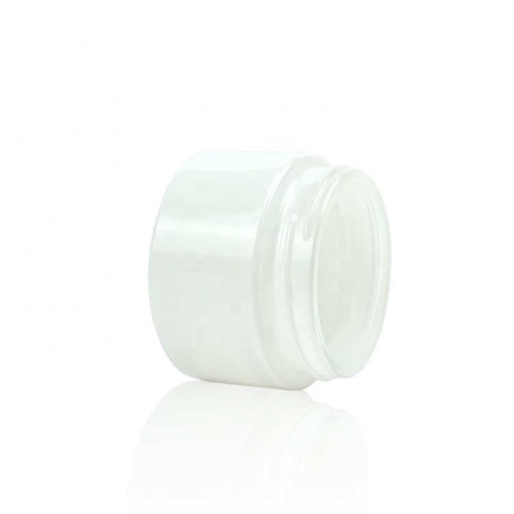 50g face cream pearl white glass jar with golden screw cap