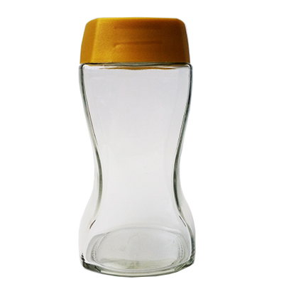 50g flint square wide mouth empty custom coffee glass jar with lid
