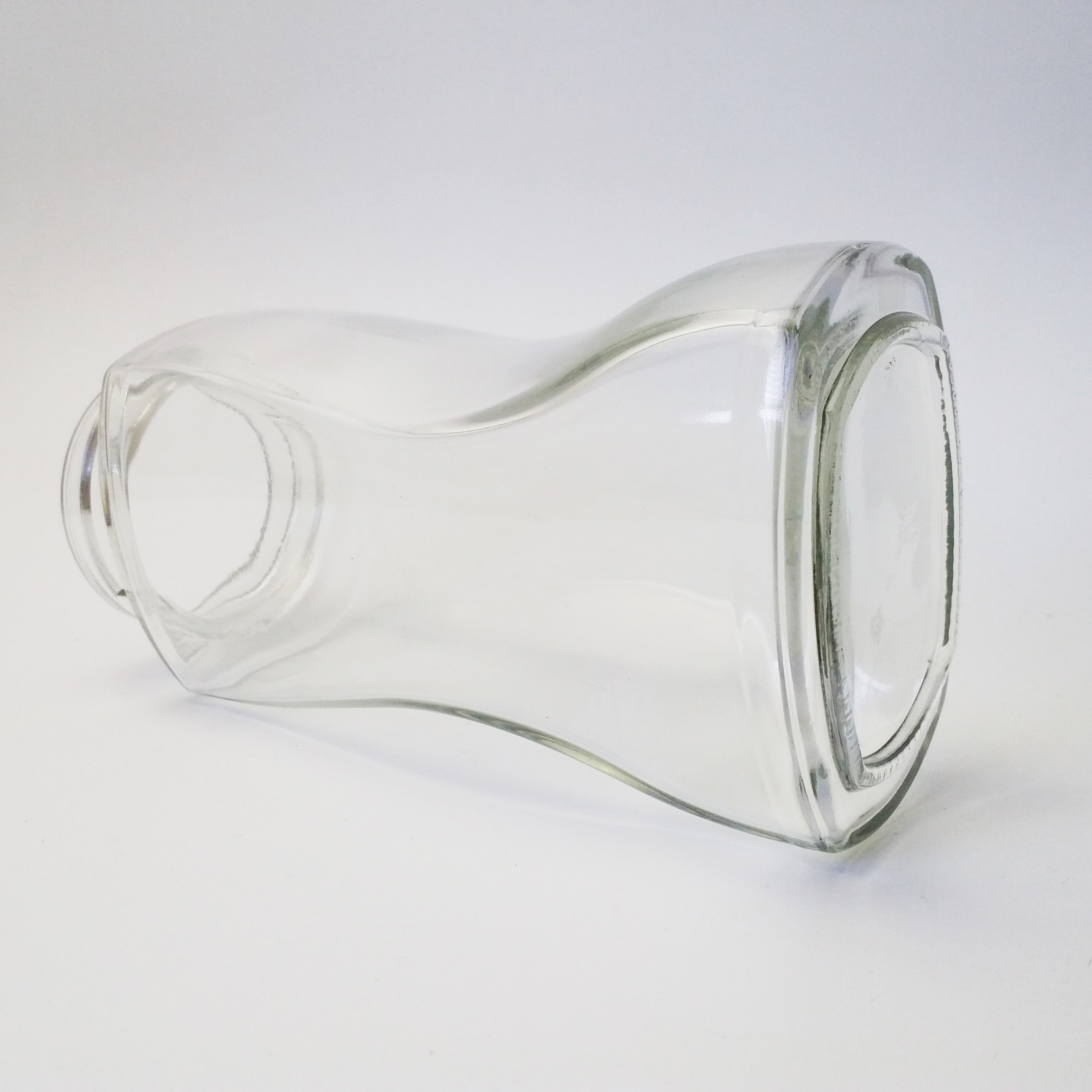 50g flint square wide mouth empty custom coffee glass jar with lid
