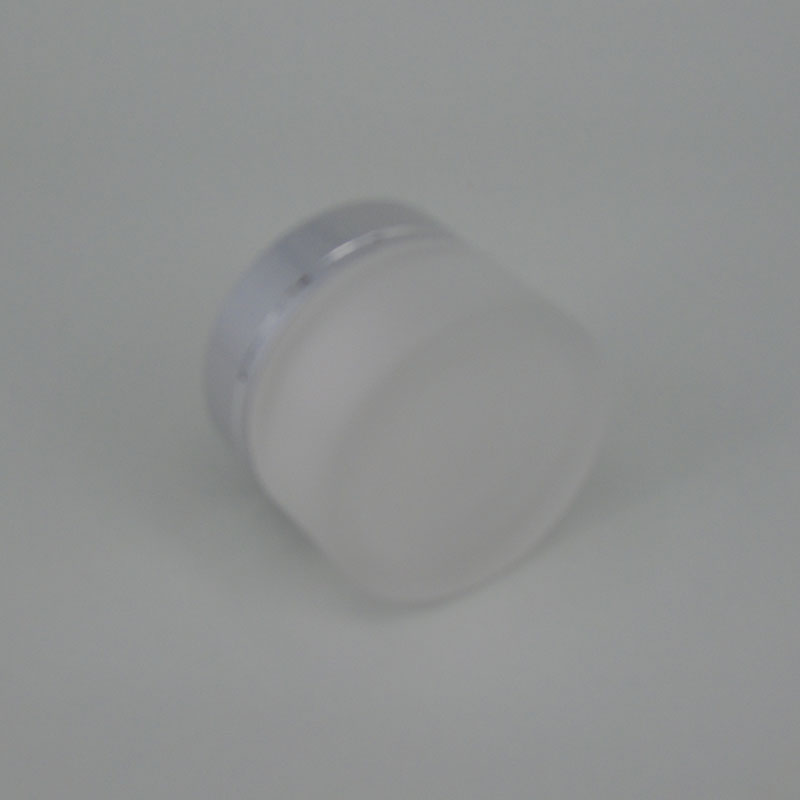 50g frosted clear glass jar 50ml matte clear cosmetic jar with silver lids