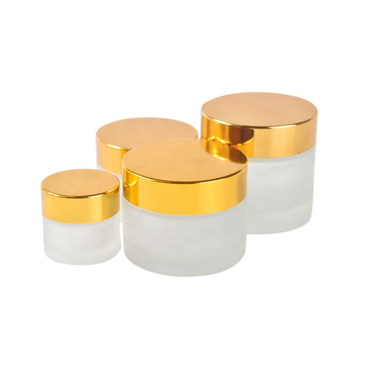 50g frosted cosmetic honey jar with inner lid