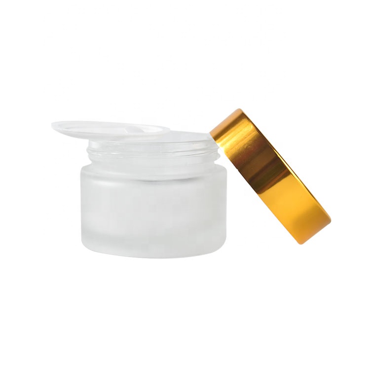 50g frosted cosmetic honey jar with inner lid
