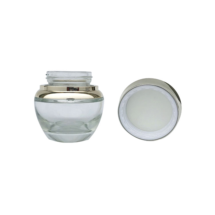 50g glass face cream jar with uv cap